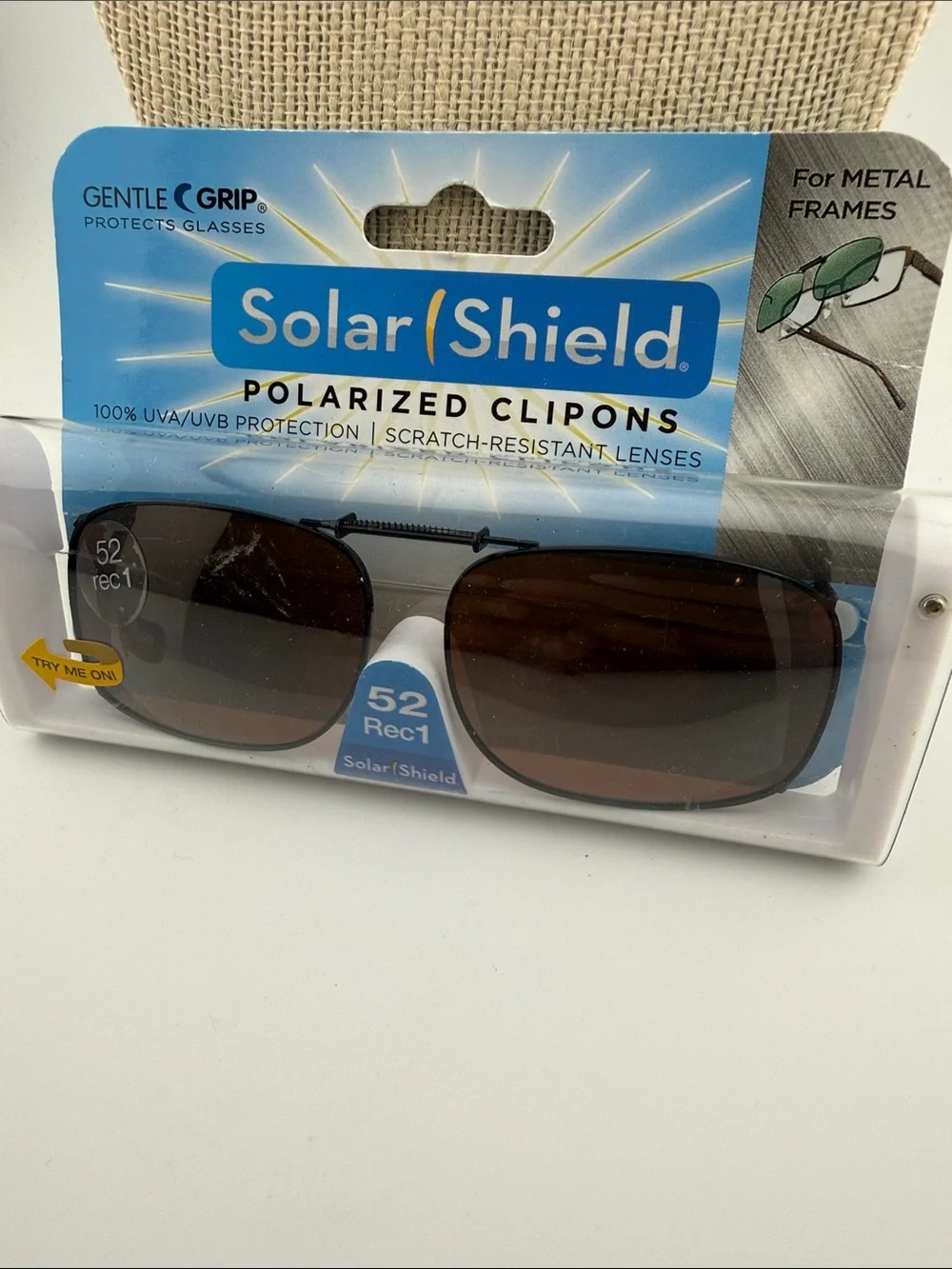 Solar Shield Polarized Clip-Ons with Brown Lenses